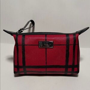Ralph Lauren Red and Black Plaid Cosmetic Wristlet-NWT